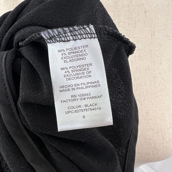 Narciso Rodriguez Design Nation Black Peplum Top Small Long Sleeve Stretch - Picture 10 of 10